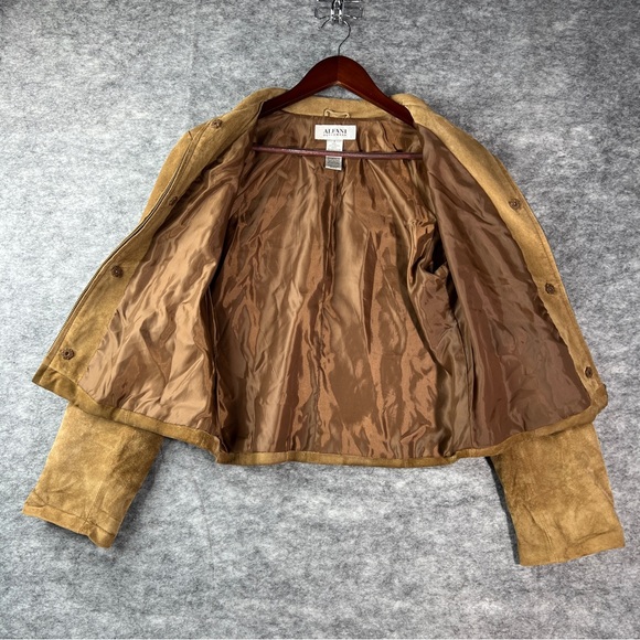 Alfani Suede Jacket w/ Removable Faux Fur Trimmed Quilted Shell Women’s Small - Picture 12 of 16